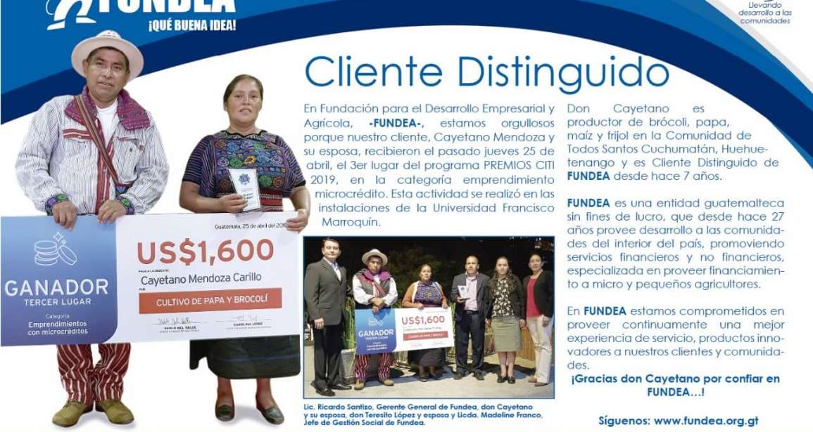3er. Lugar Premios CITI 2019
