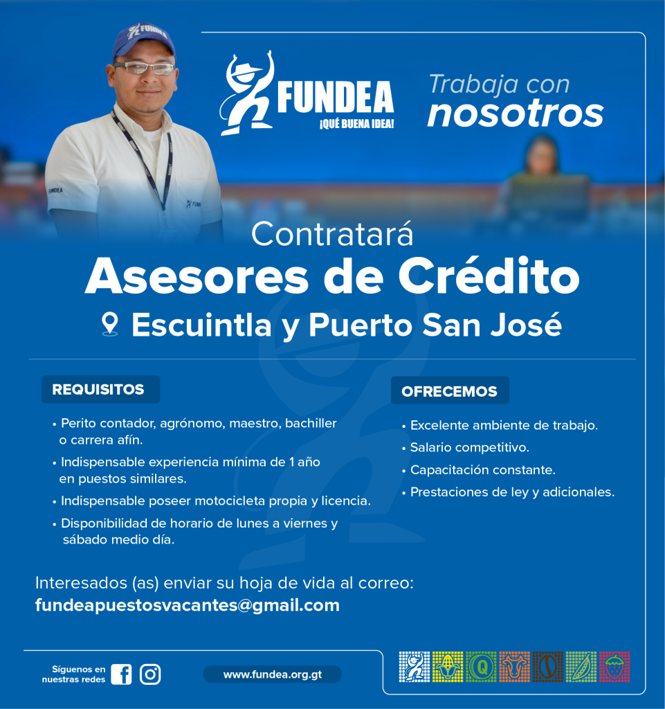 Asesor de Crédito - Puerto San José