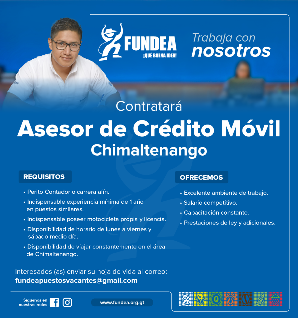 Asesor de Crédito Móvil - Chimaltenango