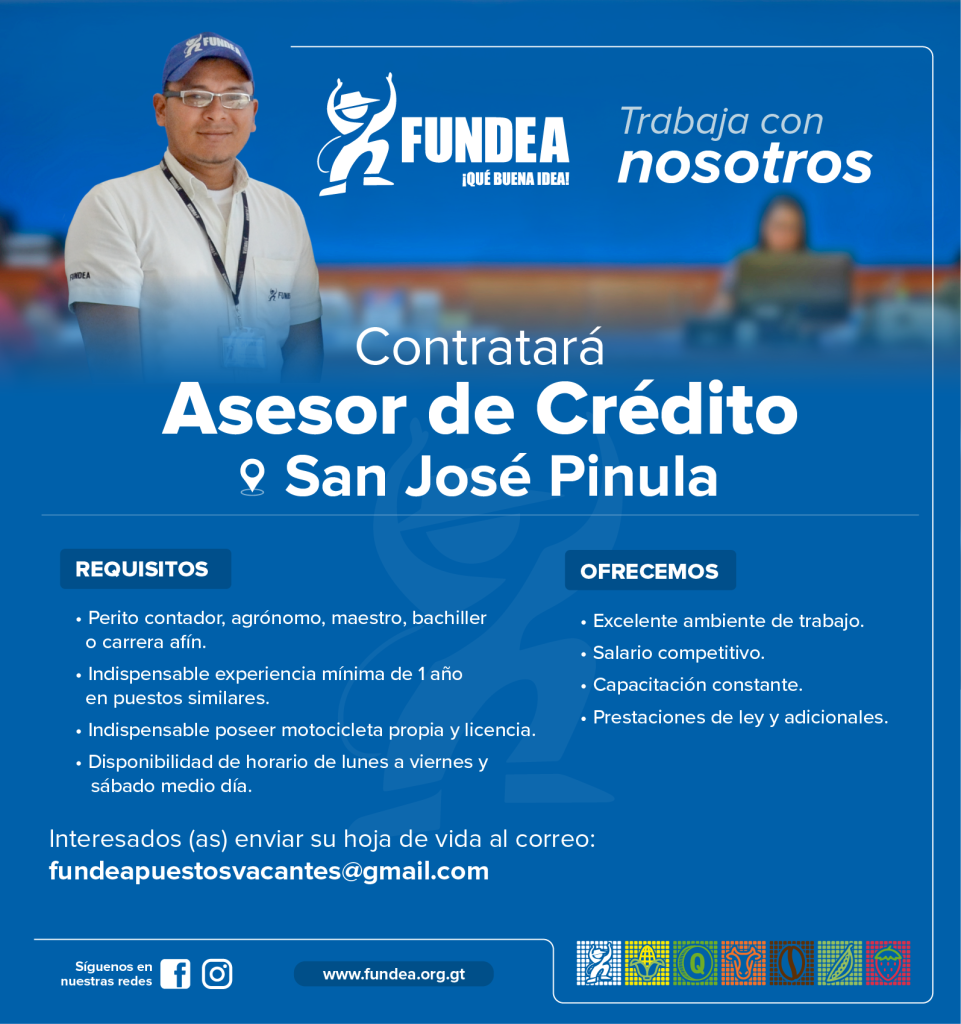 Asesor de Crédito - San José Pinula
