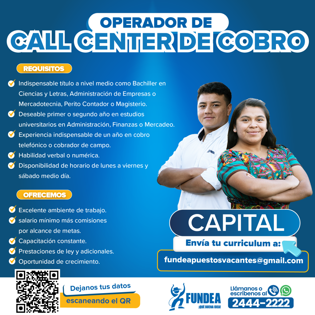 Operador de Call Center de Cobro - Capital