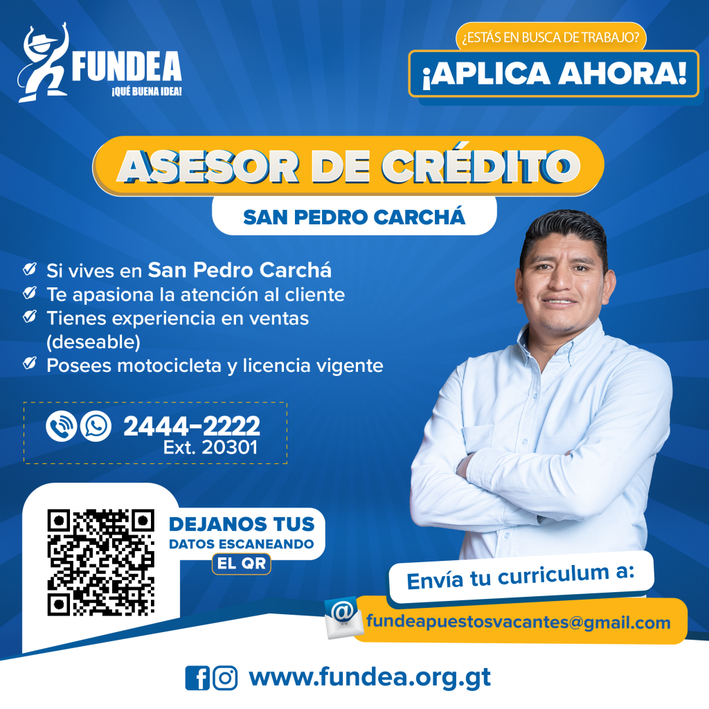 Asesor de Crédito - Carchá