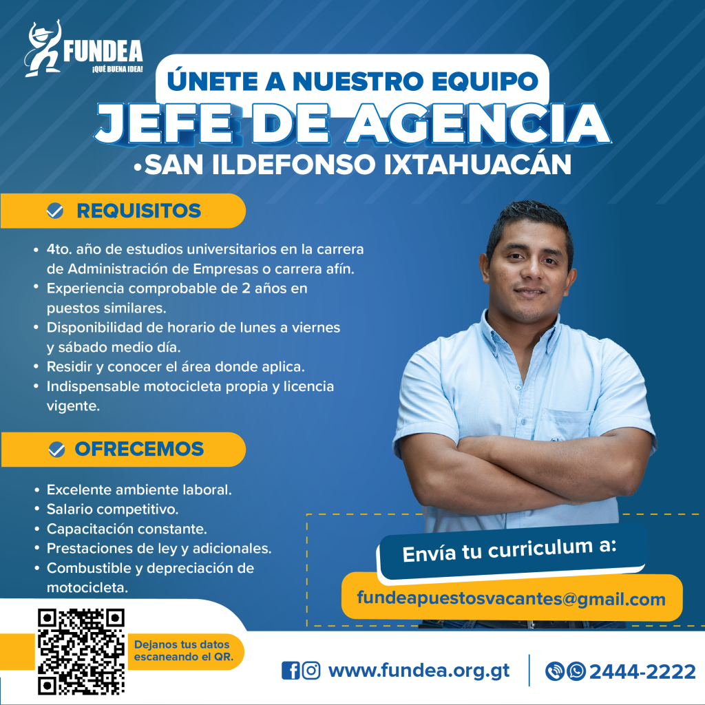 Jefe de Agencia - San Ildefonso Ixtahuacán