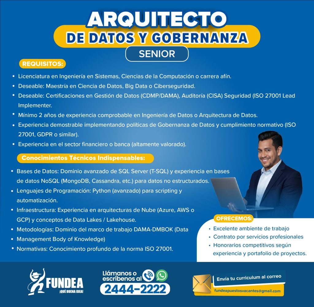 Arquitecto de Datos y Gobernanza Senior