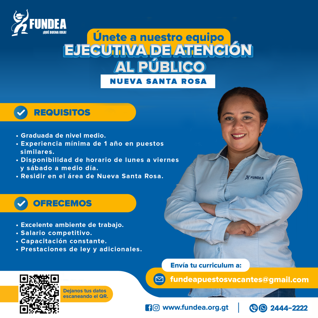 Ejecutiva de Atención al Público - Nueva Santa Rosa