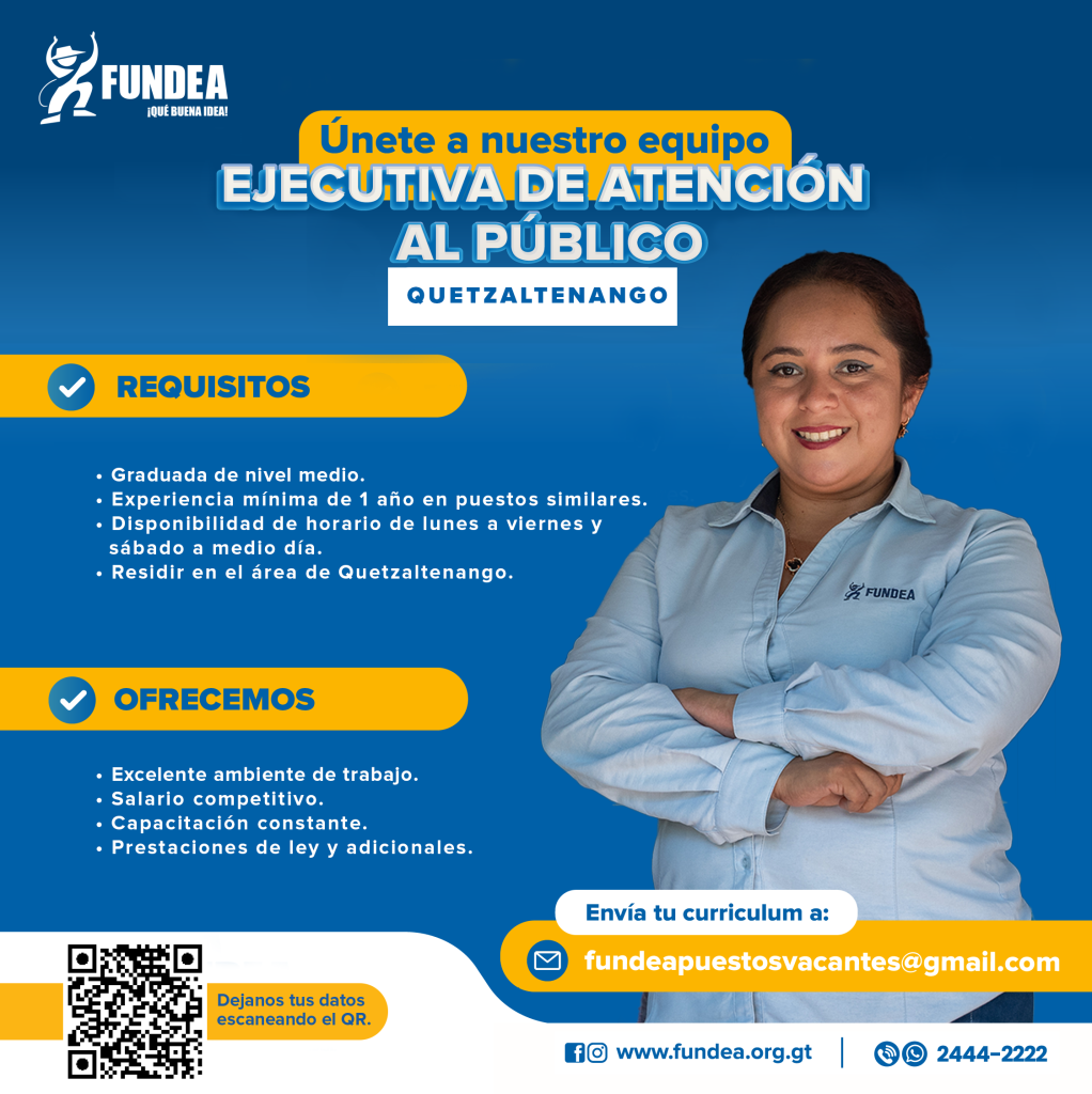 Ejecutiva de Atención al Público - Quetzaltenango