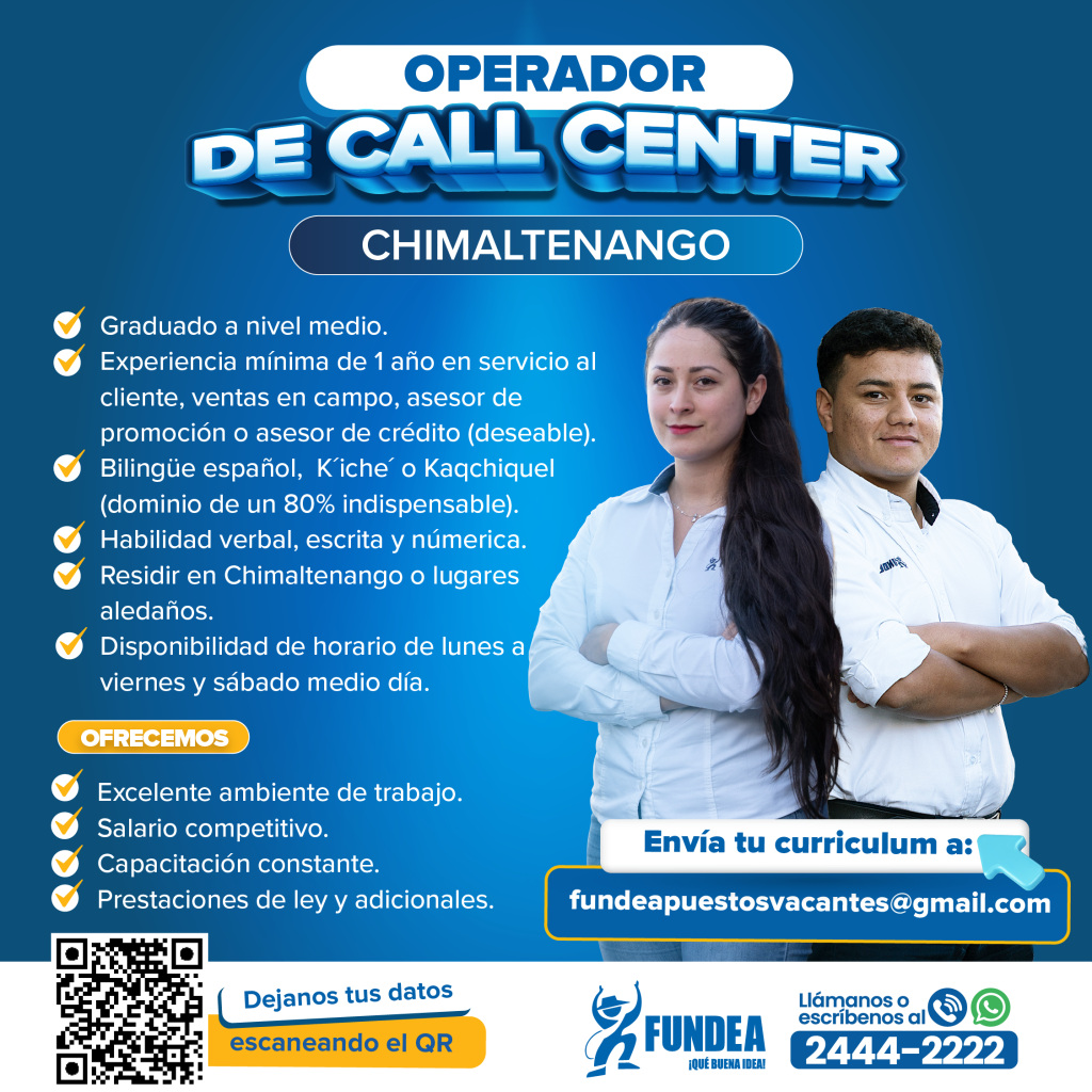Operador de Call Center - Chimaltenango