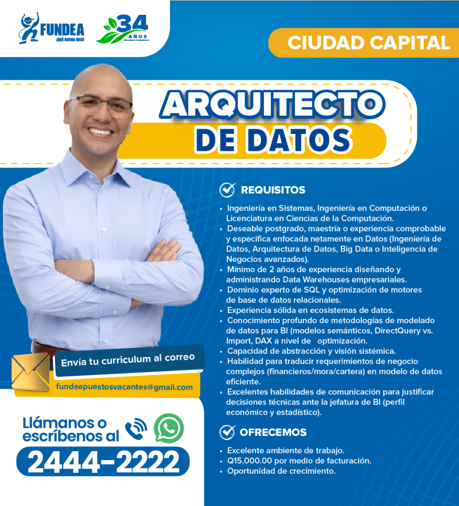 Arquitecto de Datos - Ciudad Capital.