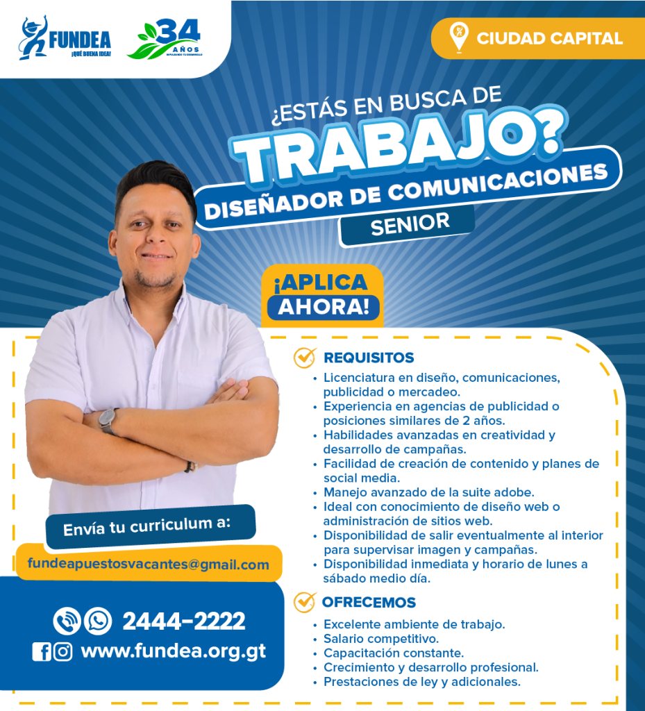 Diseñador de Comunicaciones Senior - Ciudad capital