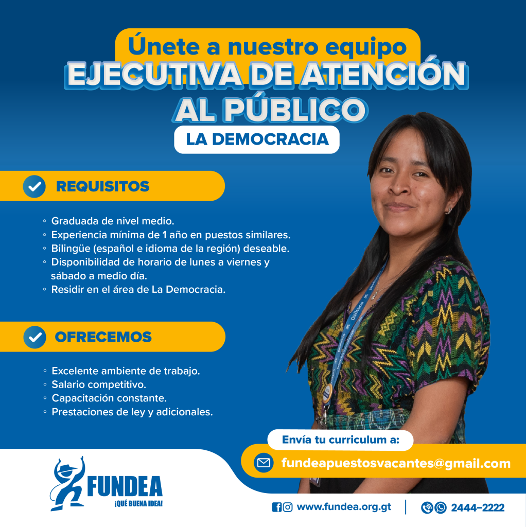 Ejecutiva de Atención al Público - La Democracia
